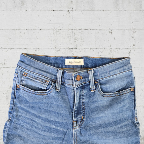 Madewell Medium Wash Roadtripper Stretch Mid Rise Womens Skinny Jeans Size 25P - Picture 3 of 9